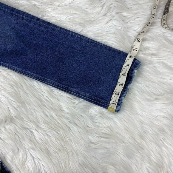 Agolde Women's Blue Riley Button-Fly Skinny‎ Mid-Rise Designer Jeans W24/L26 - Picture 13 of 13